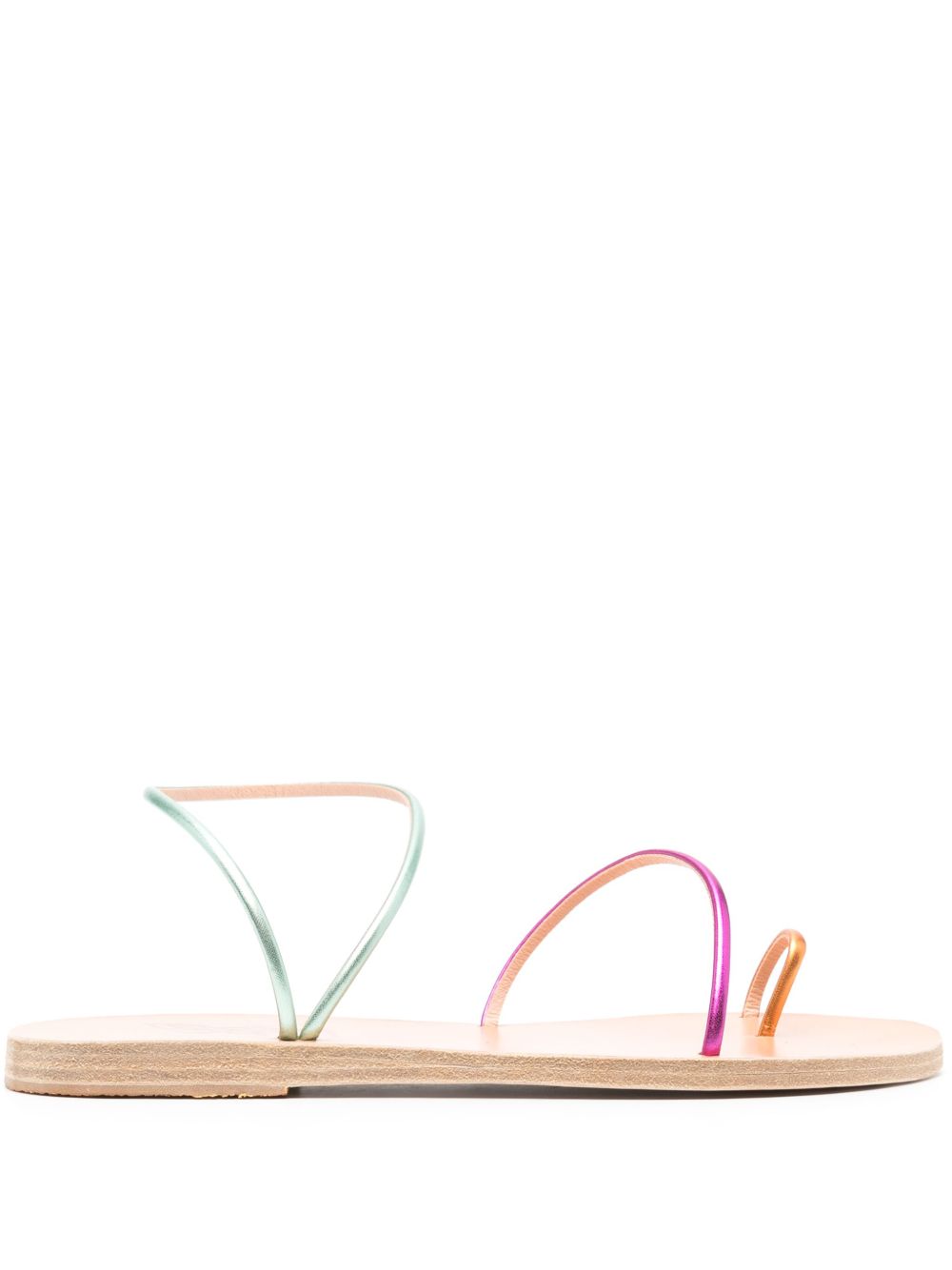Ancient Greek Sandals Chora 金属感设计凉鞋 - 粉色