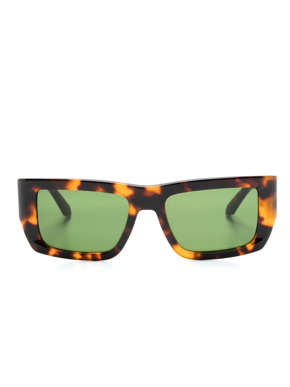 Off-White Eyewear Prescott 长方形镜框太阳眼镜 - 褐色