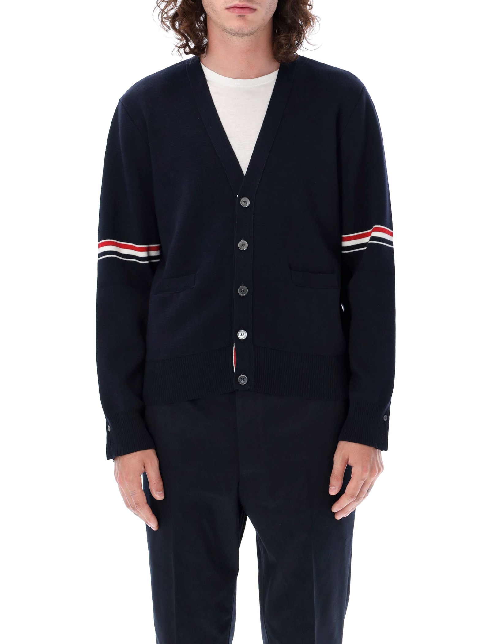 Thom Browne Milano Stitch V-neck Cardigan