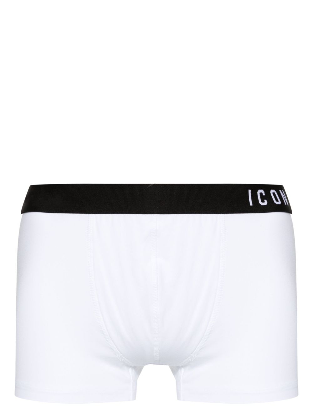 DSQUARED2 Icon 棉混纺平角内裤 - 白色
