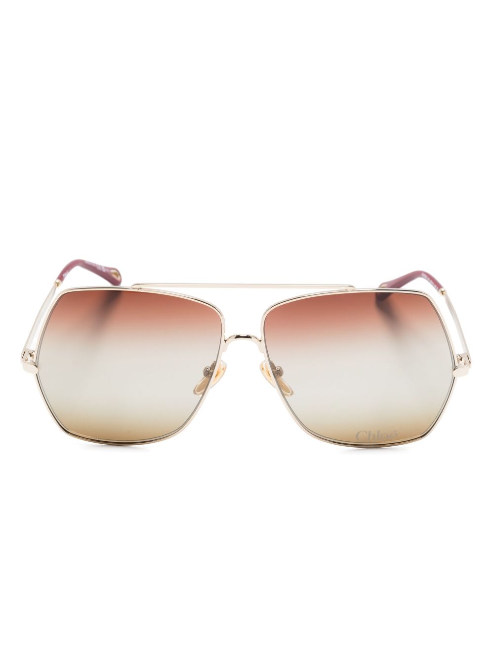 Chloé Eyewear Aly 太阳眼镜 - 金色