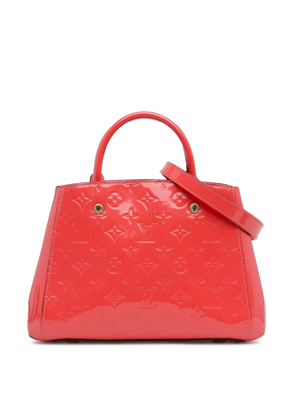 Louis Vuitton Pre-Owned Monogram Vernis Montaigne BB 斜挎包（2015年典藏款） - 红色