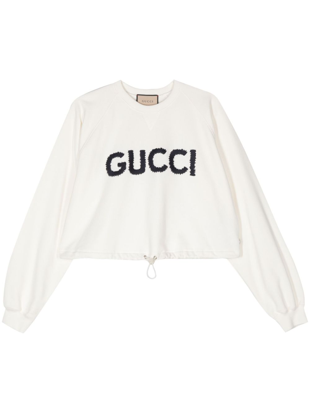 Gucci 抽绳棉卫衣 - 白色
