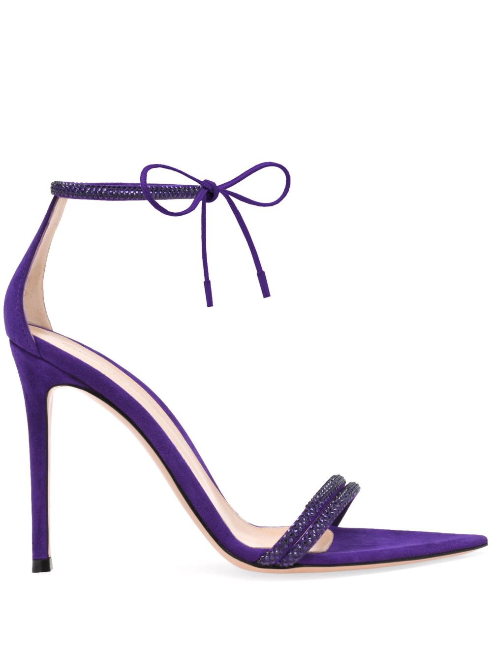 Gianvito Rossi Montecarlo 绒面皮高跟凉鞋 - 紫色