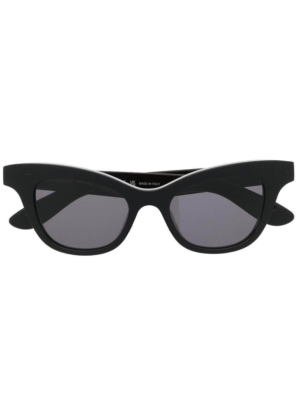 Alexander McQueen Eyewear 亚历山大·麦昆 有色镜片猫眼框太阳眼镜 - 黑色