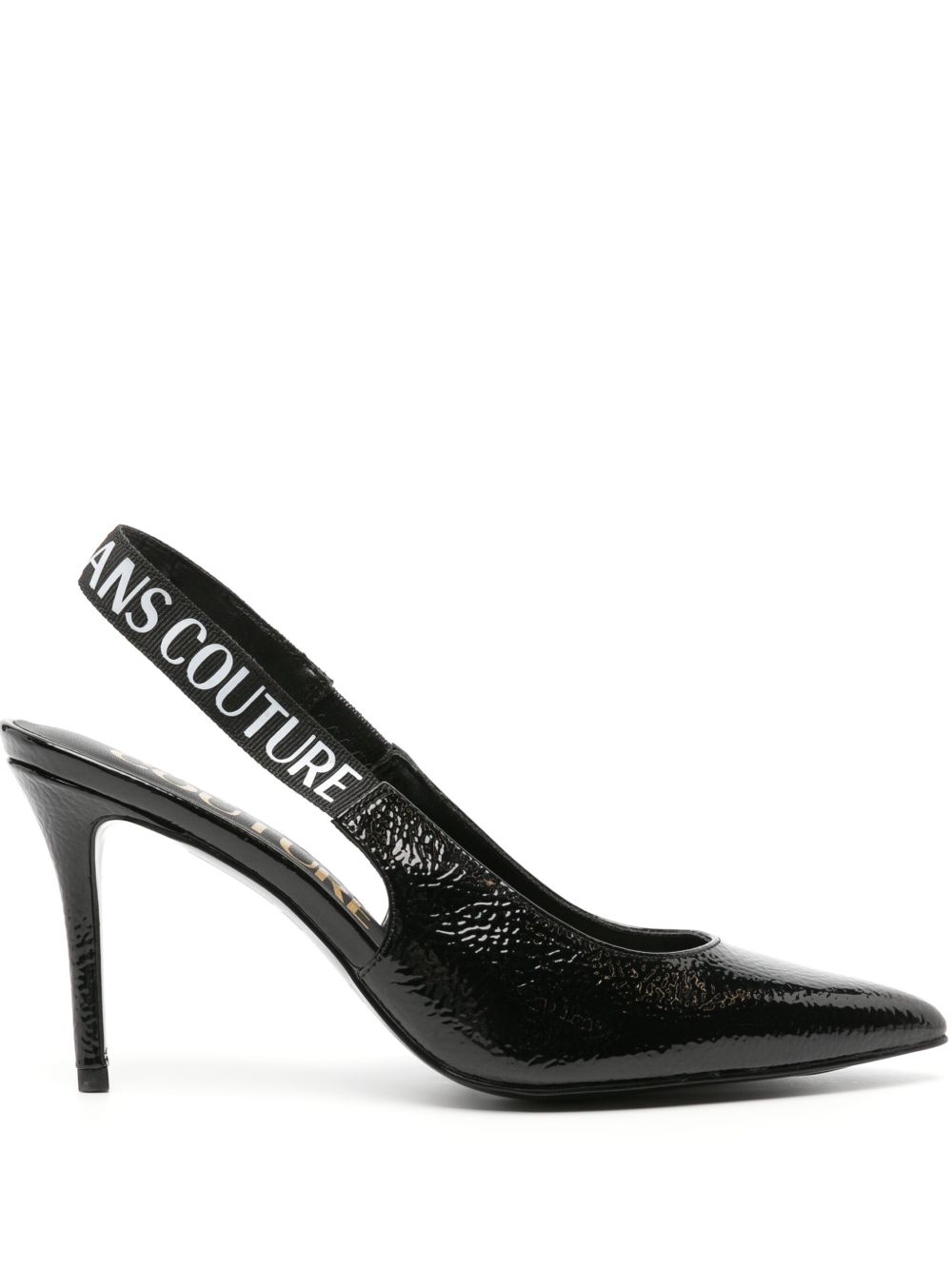 Versace Jeans Couture Scarlett 裹踝高跟鞋 - 黑色