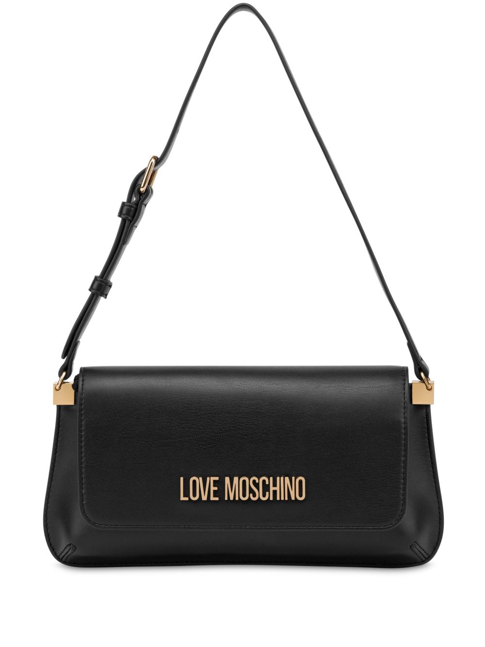 Love Moschino logo单肩包 - 黑色