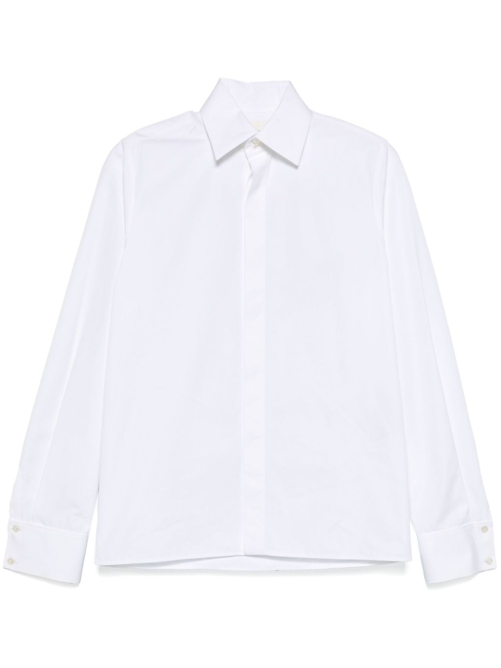 Saint Laurent Cassandre 刺绣衬衫 - 白色