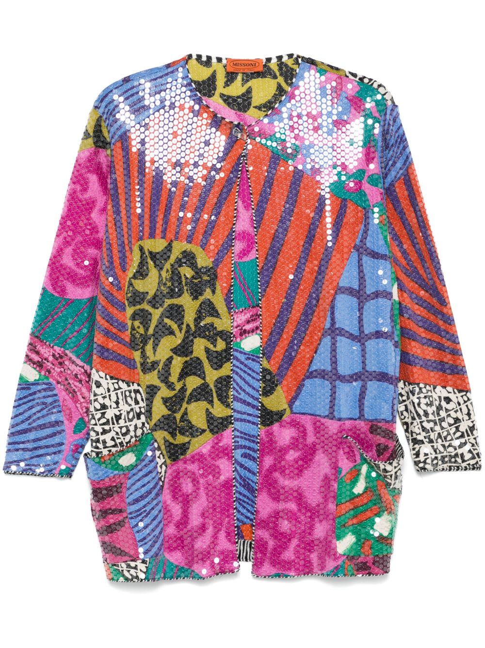 Missoni Pre-Owned 亮片缀饰夹克（2000年代典藏款） - 蓝色