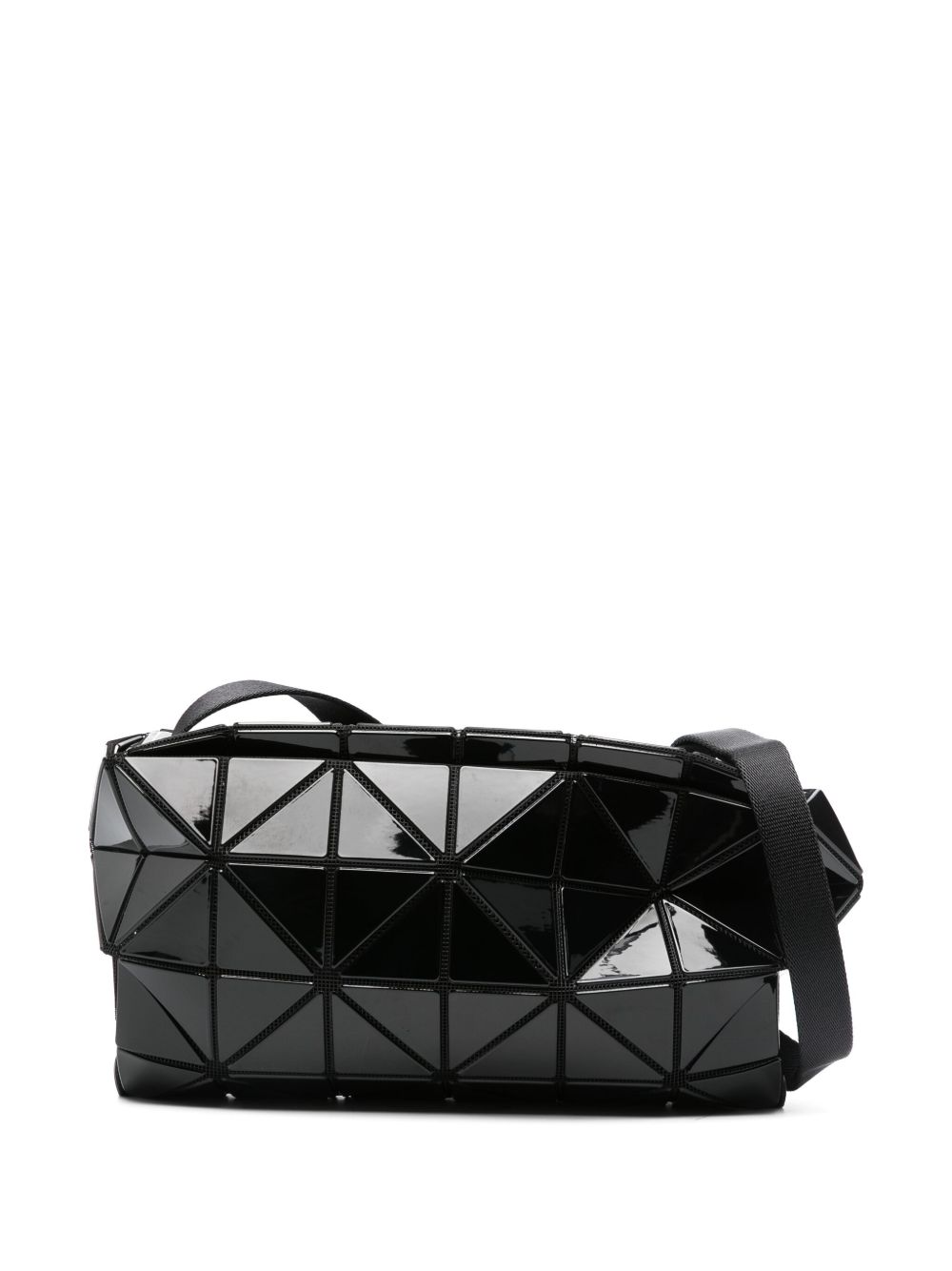 Bao Bao Issey Miyake 几何图案拼接斜挎包 - 黑色