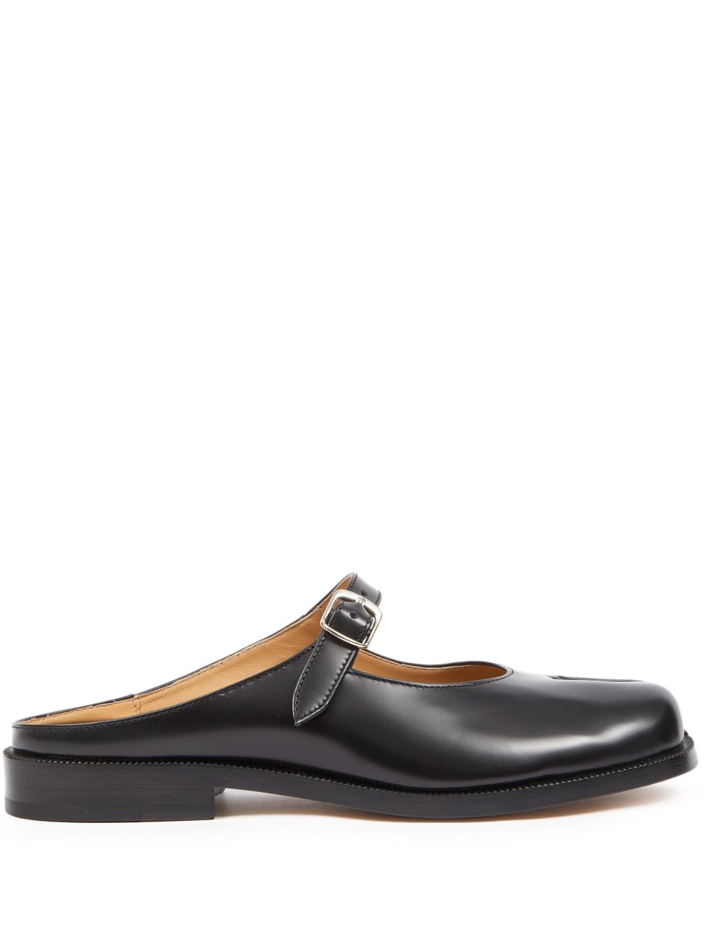 Maison Margiela Tabi City 皮质穆勒鞋 - 黑色