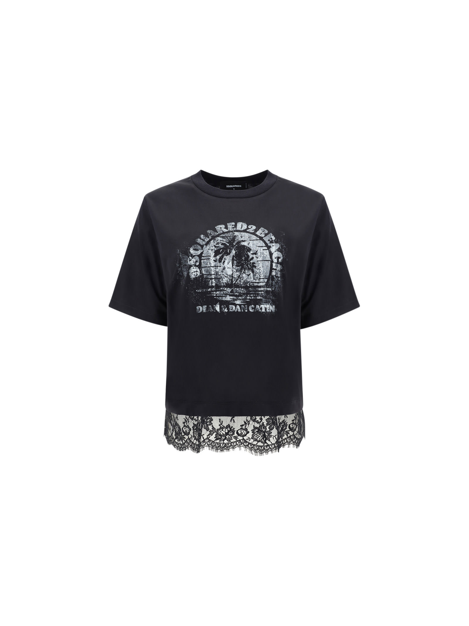 Dsquared2 Black Cotton T-shirt
