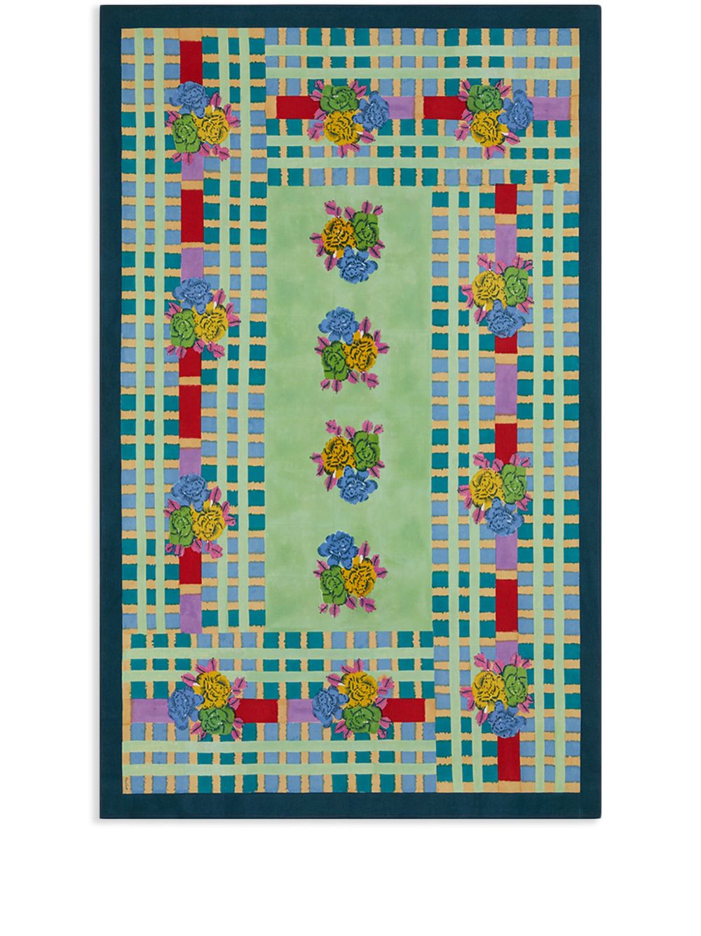 Lisa Corti Ankara Aqua 棉质桌布（180厘米 x 270厘米） - 彩色