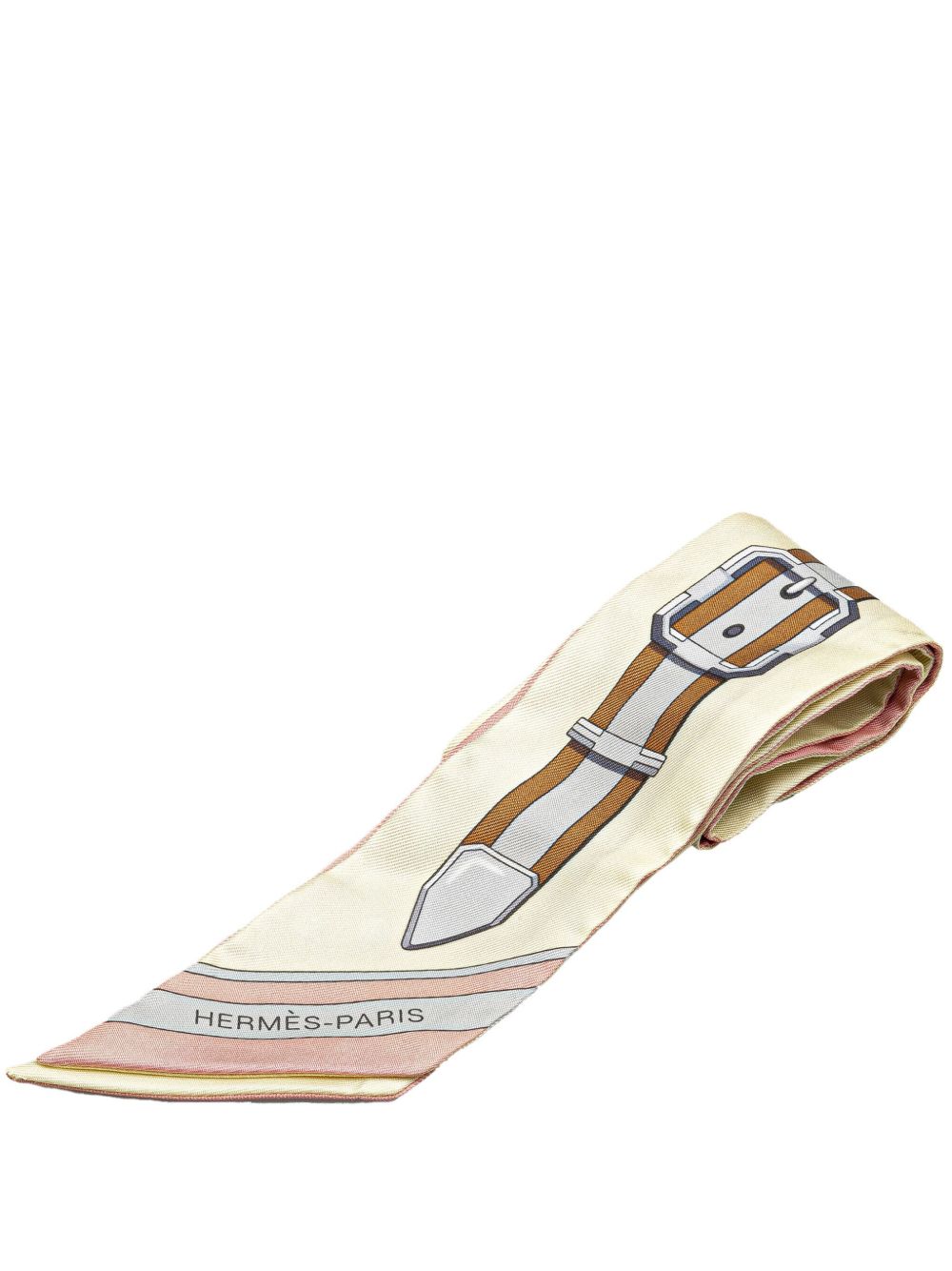 Hermès Pre-Owned Grand Tralala Twilly 真丝围巾（1900年代典藏款） - 粉色