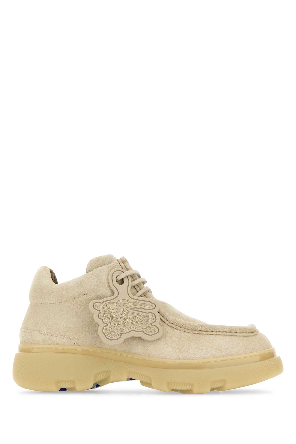 Burberry沙色麂皮Creeper系带鞋