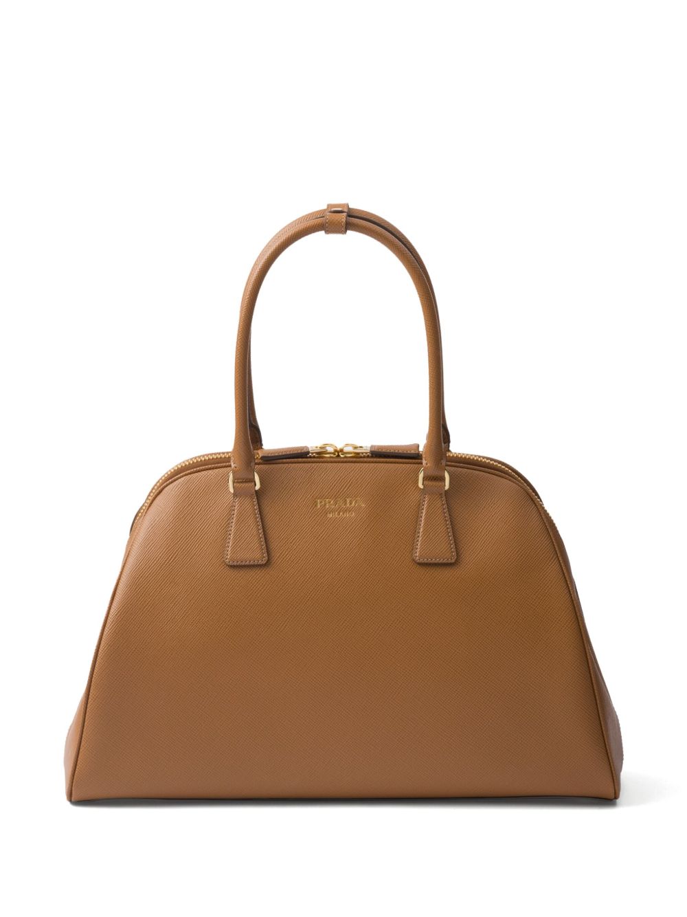 Prada Saffiano 皮质大号托特包 - 褐色