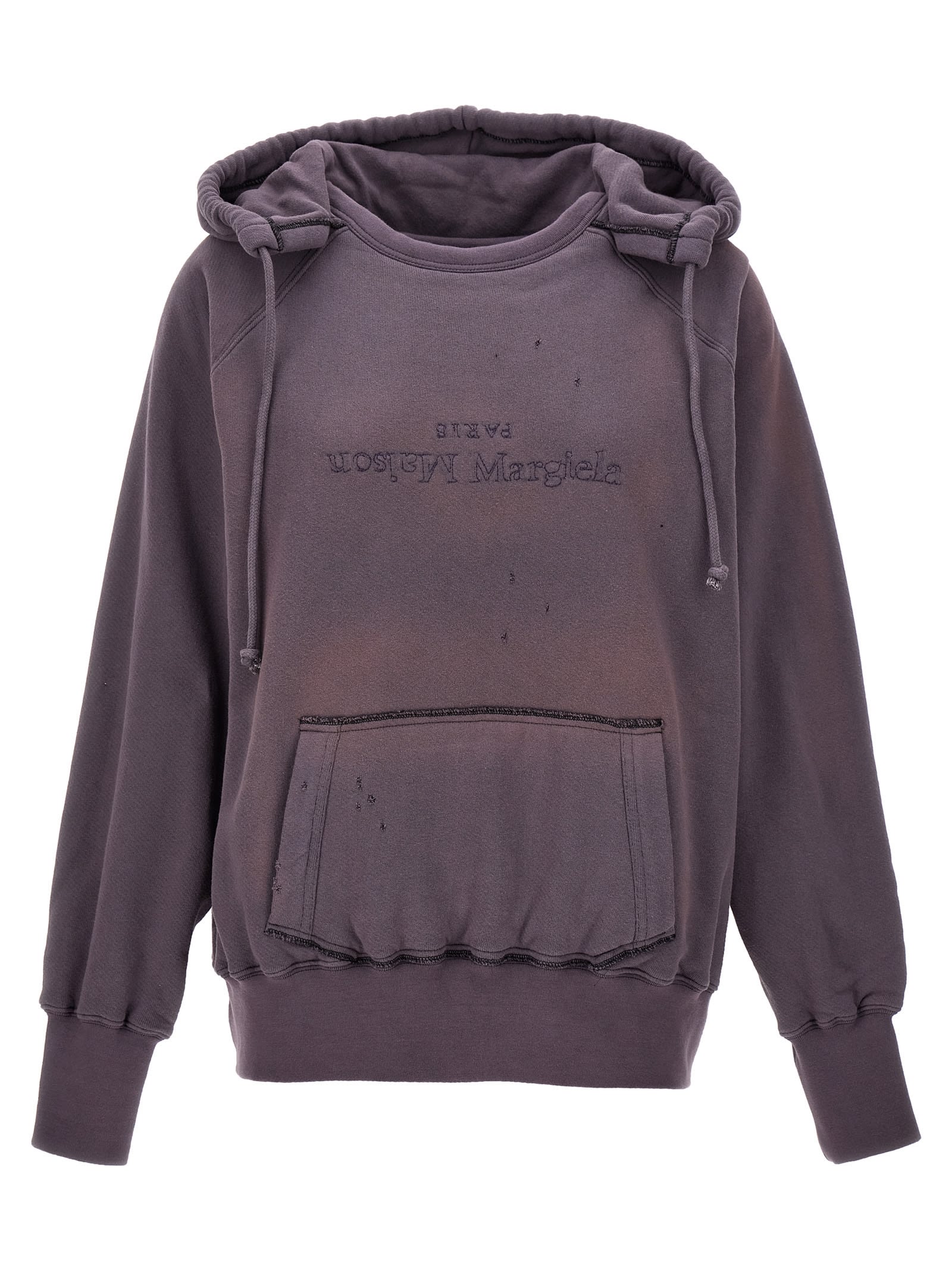 Maison Margiela 反向logo连帽卫衣