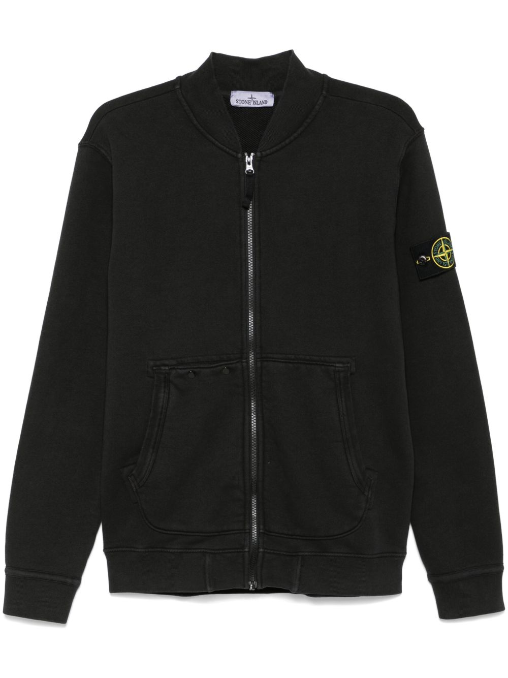 Stone Island 拉链卫衣 - 黑色