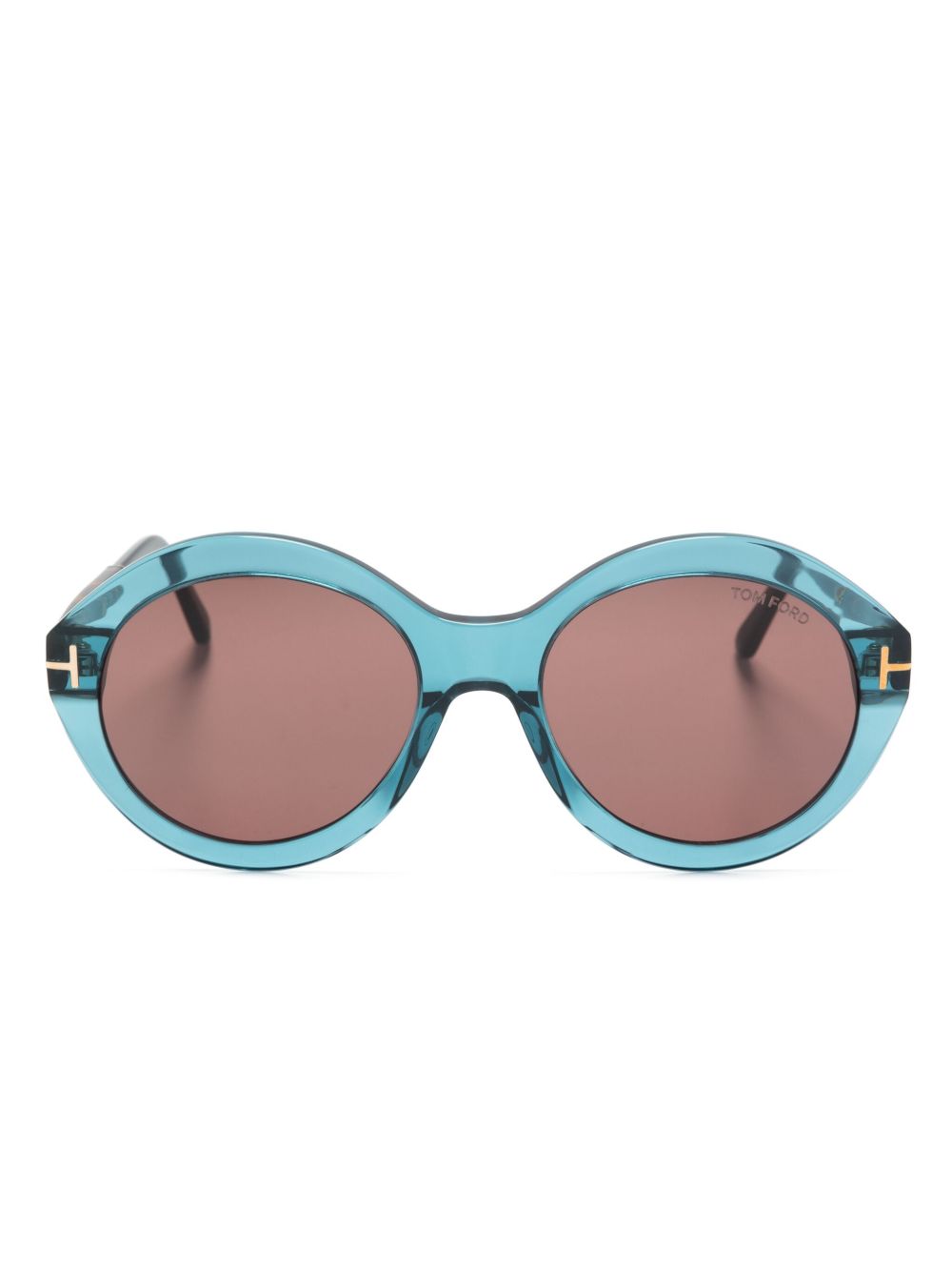 TOM FORD Eyewear Seraphina 圆框太阳眼镜 - 蓝色