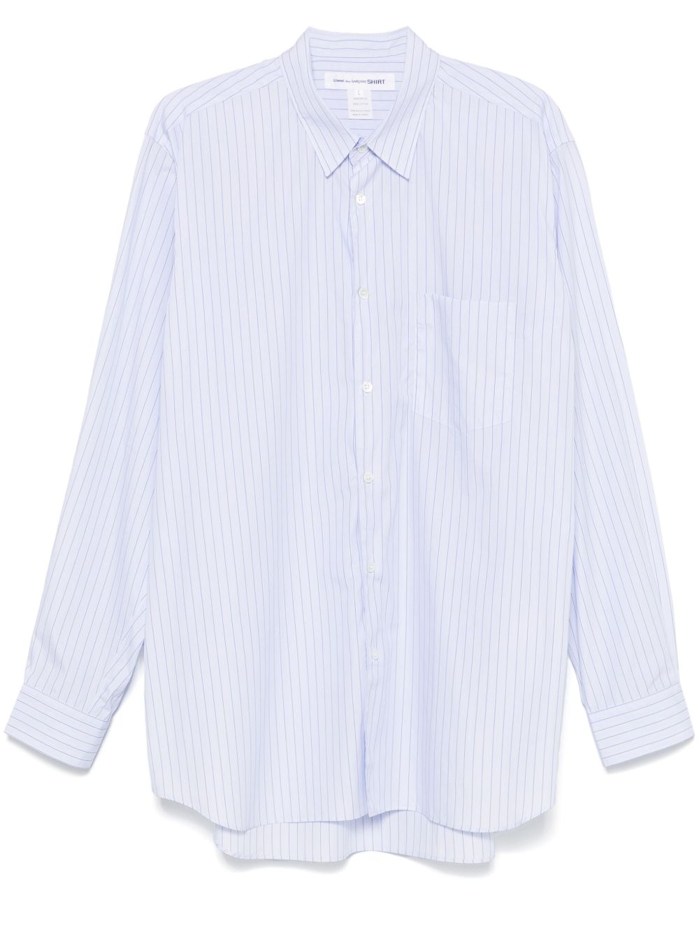 Comme Des Garçons Shirt 条纹衬衫 - 蓝色