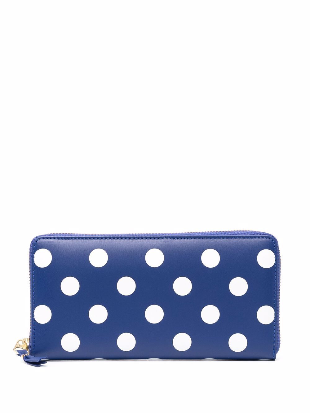 Comme Des Garçons Wallet 皮质波点钱包 - 蓝色