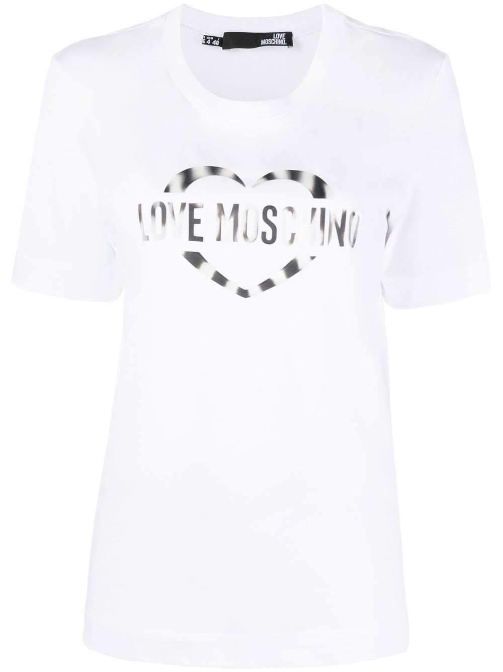 Love Moschino 莫斯奇诺 logo印花圆领T恤 - 白色