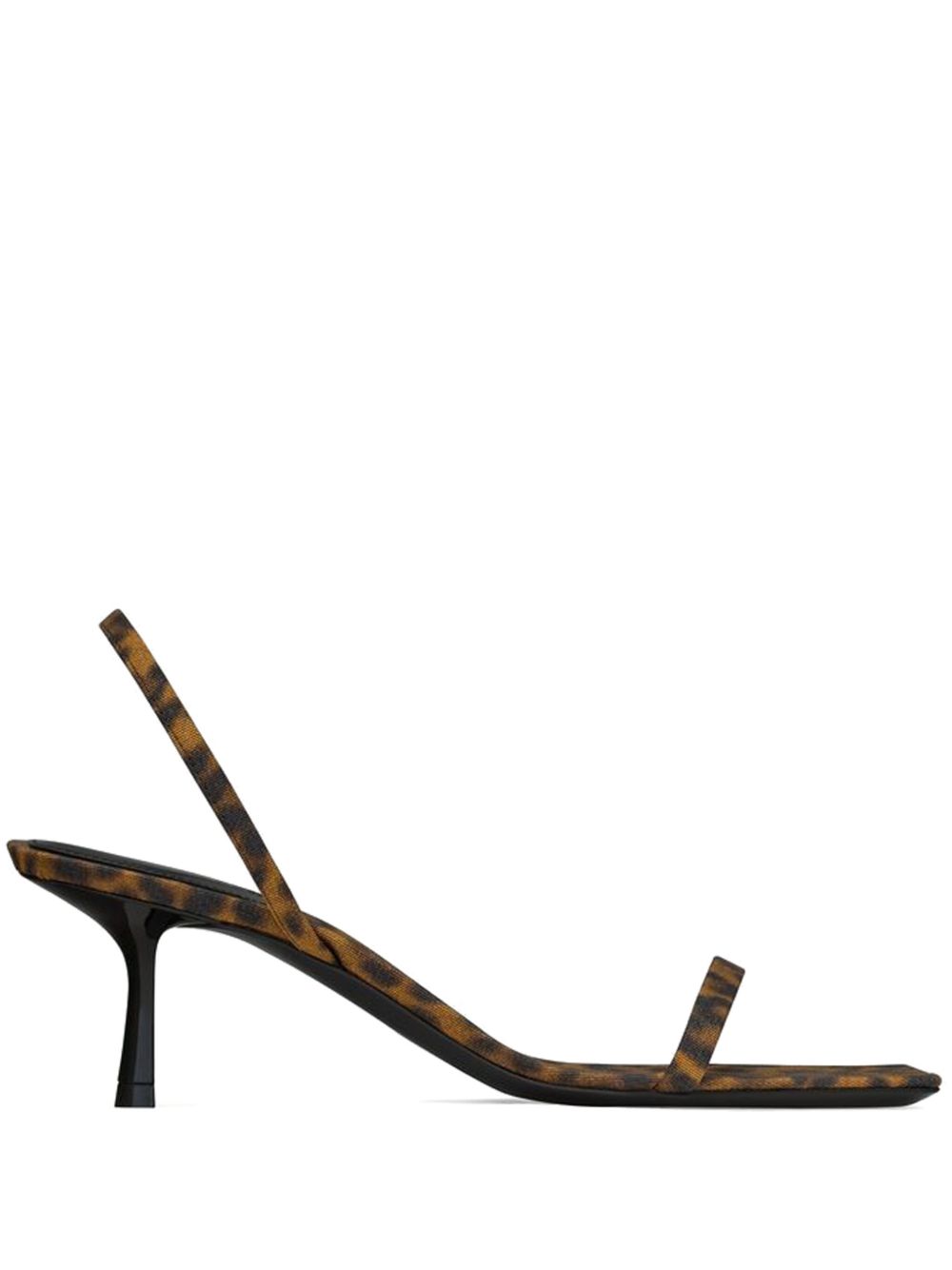 Saint Laurent Jaspe 中跟凉鞋（5.5厘米） - 褐色