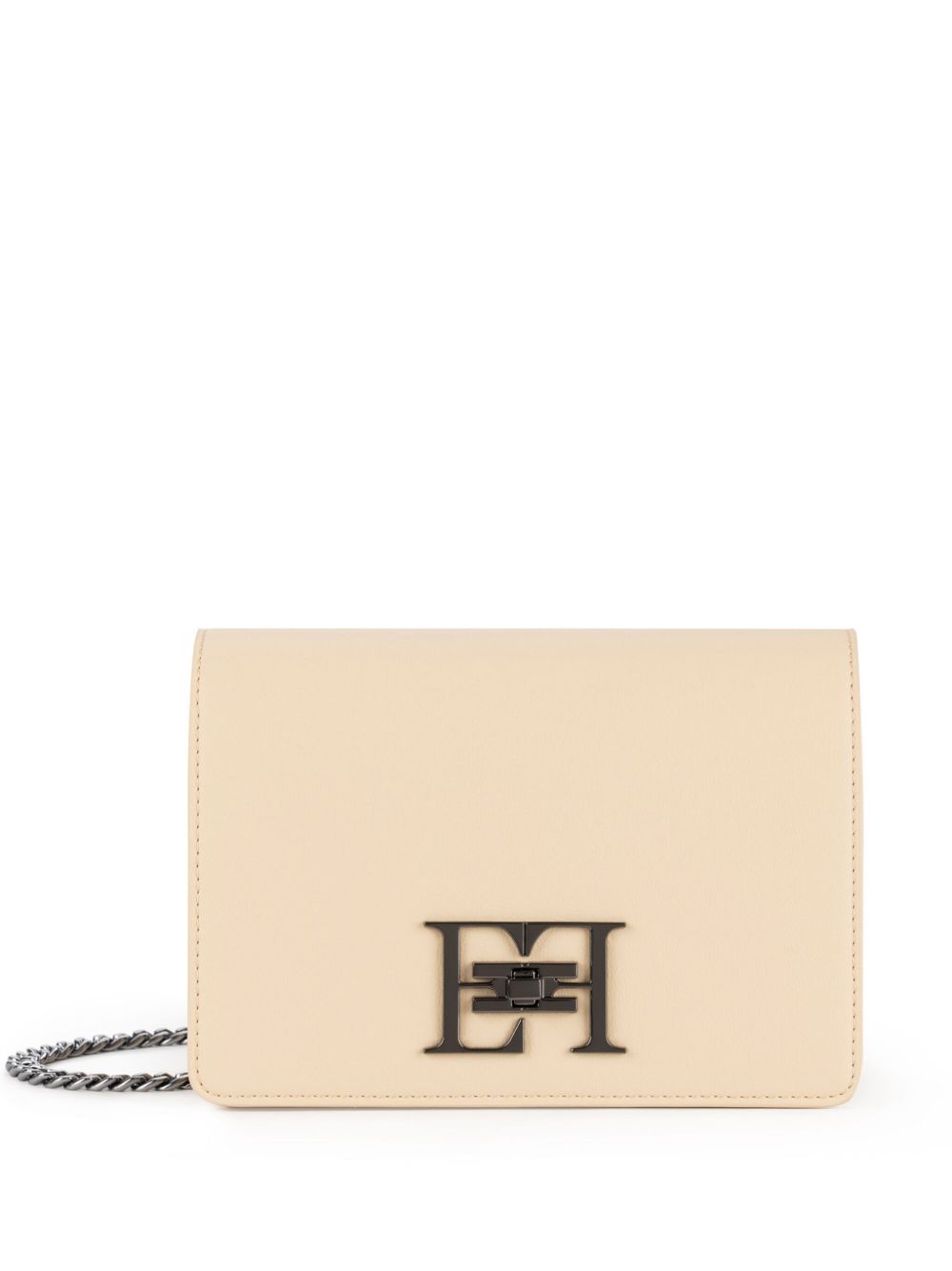 Elisabetta Franchi logo旋扣斜挎包 - 中性色