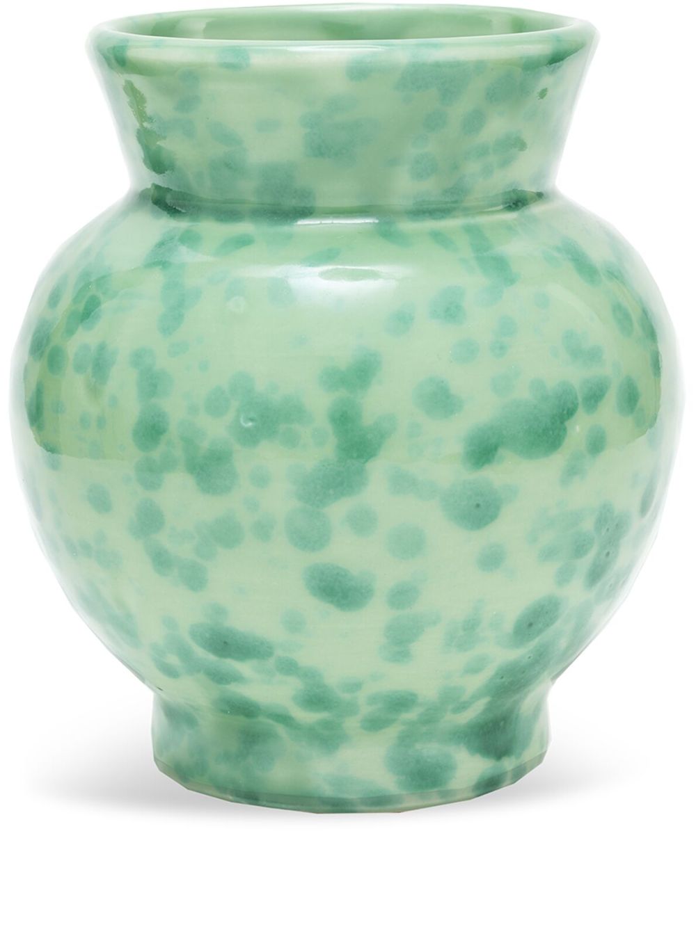 Cabana Speckled 陶瓷花瓶（18厘米 x 15厘米） - 绿色