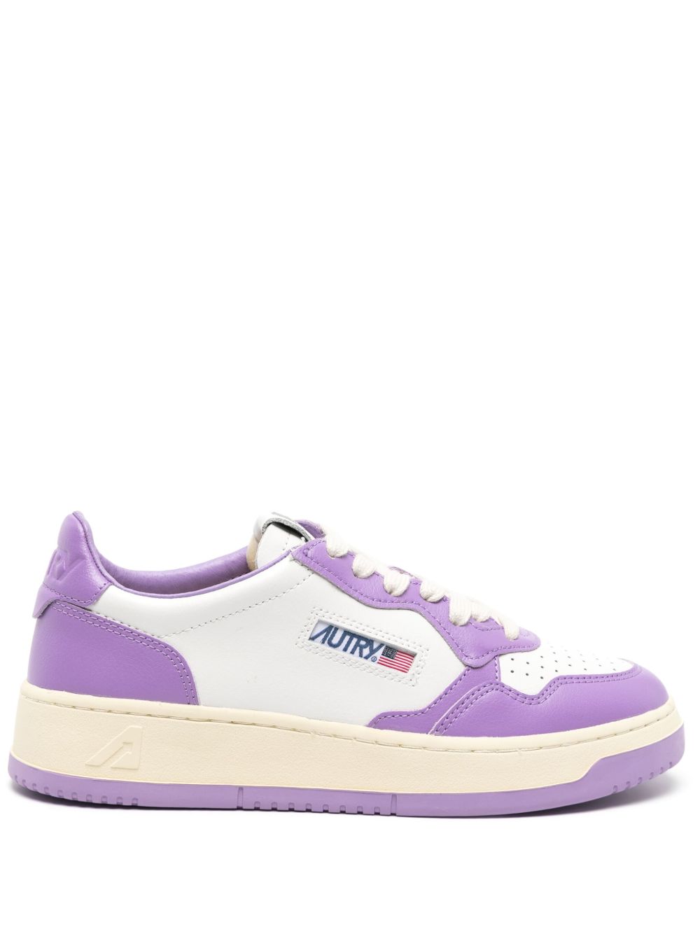 Autry Medalist leather sneakers - 紫色