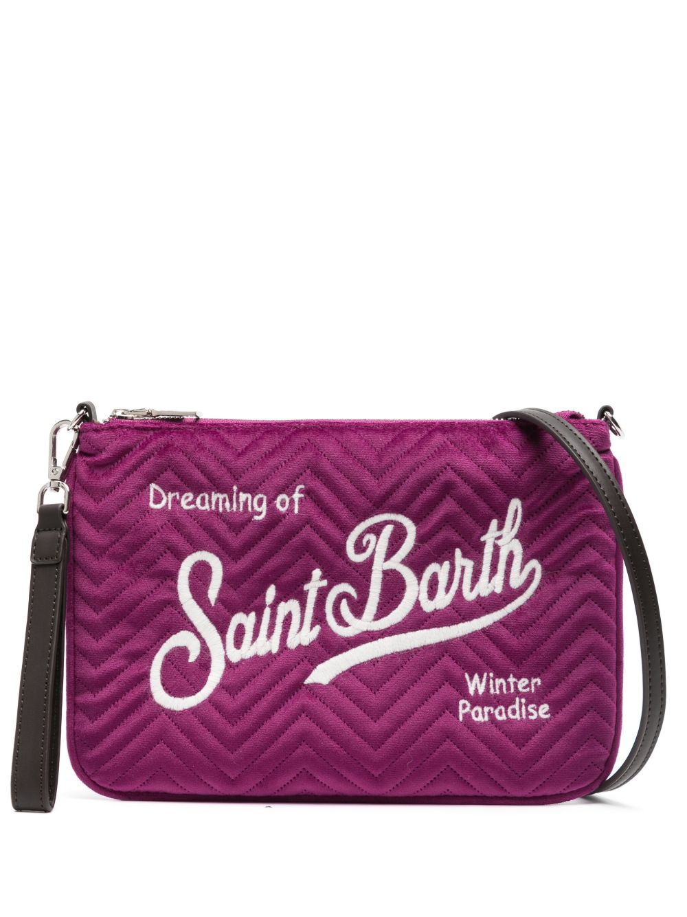 MC2 Saint Barth Parisienne 刺绣手拿包 - 紫色