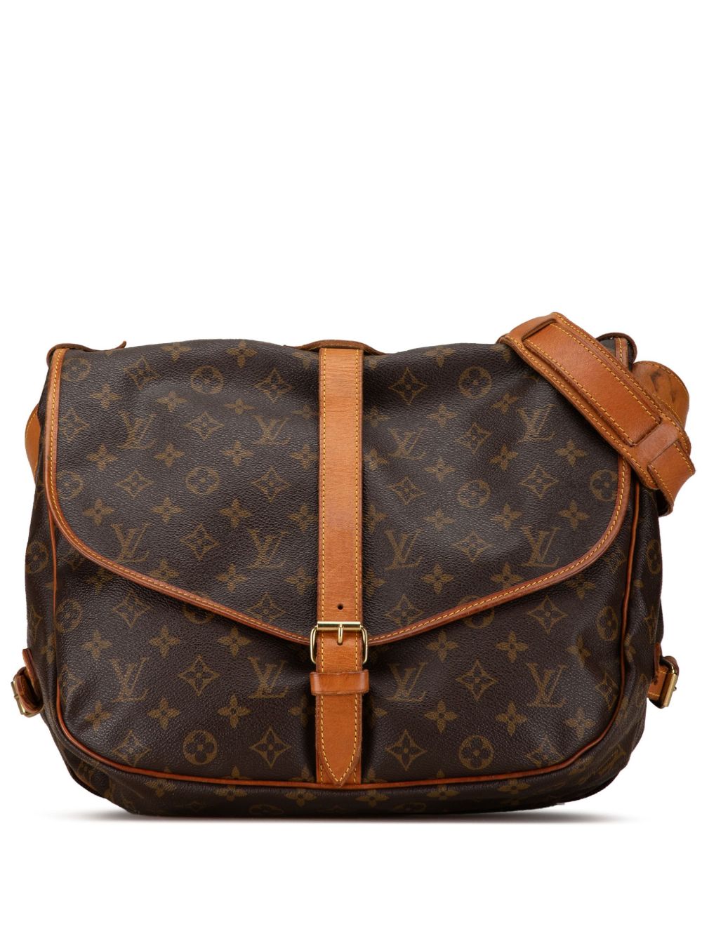Louis Vuitton Pre-Owned Monogram Saumur 35 斜挎包（1994年典藏款） - 褐色
