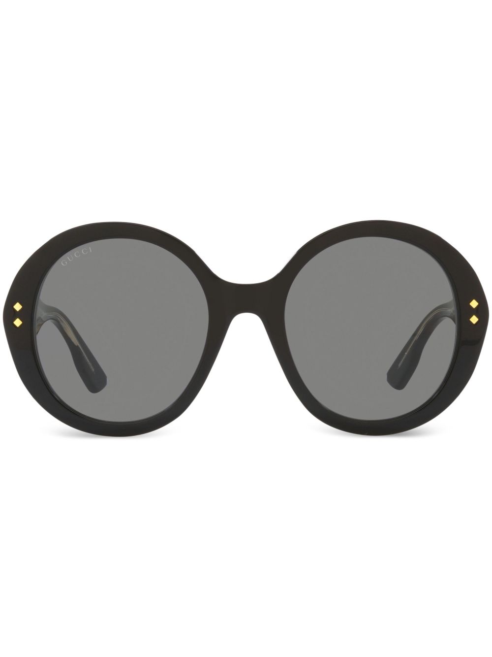 Gucci Eyewear 圆框太阳眼镜 - 黑色