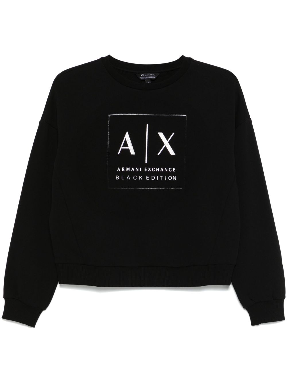 Armani Exchange logo印花卫衣 - 黑色