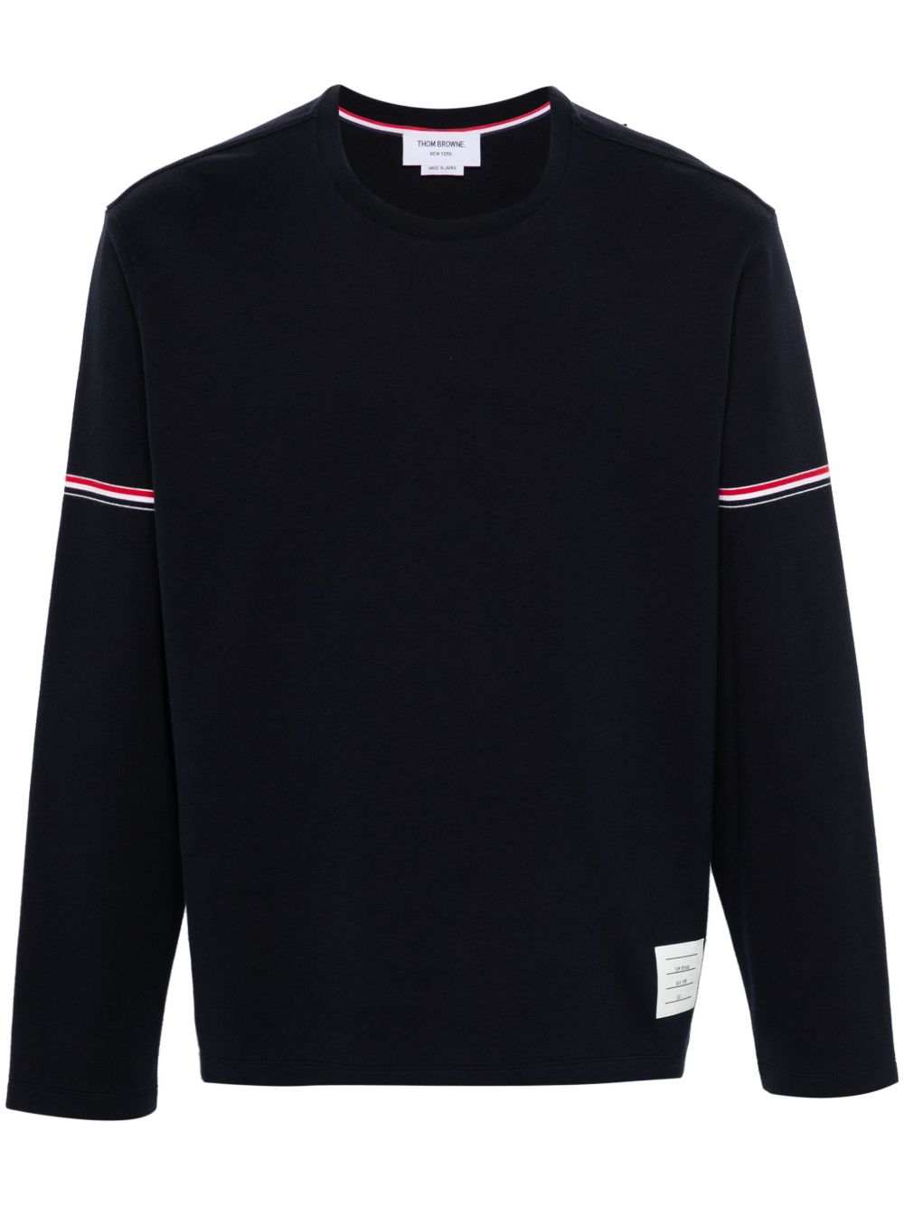 Thom Browne 红白蓝条纹棉T恤 - 蓝色