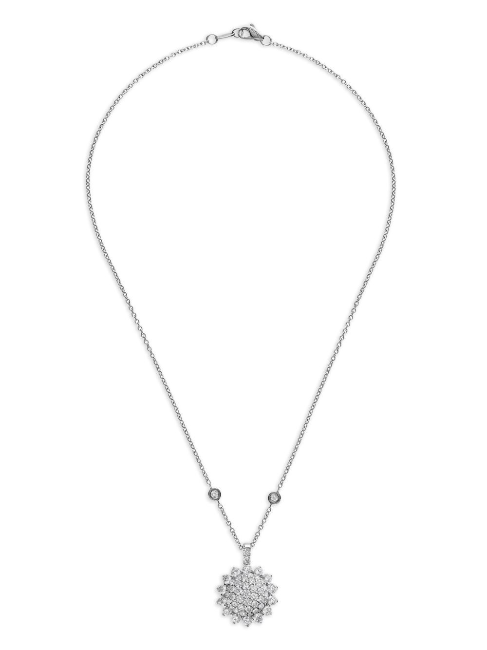 LEO PIZZO 18K白金 Aurora 钻石项链 - 银色