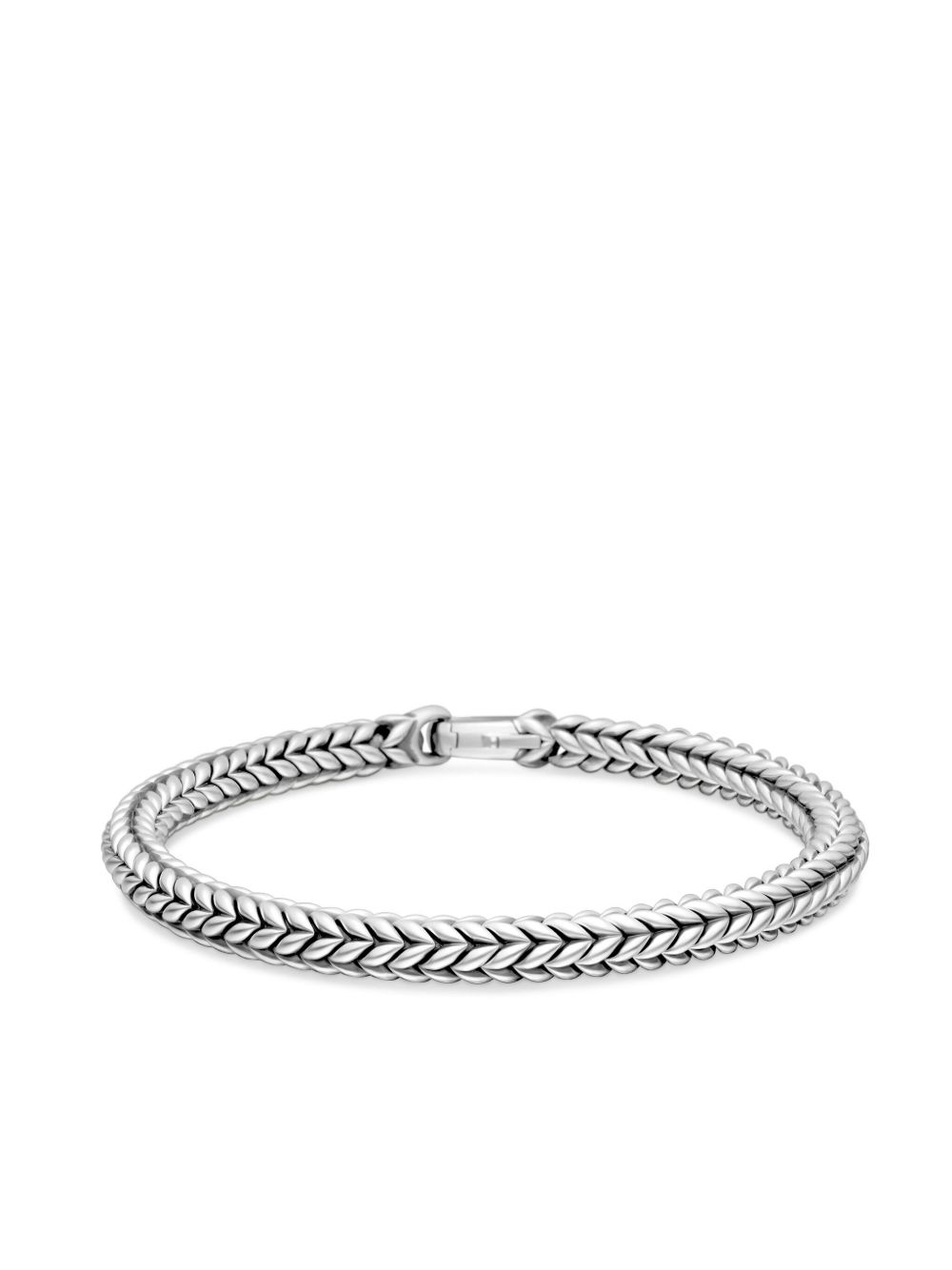 David Yurman 纯银 Chevron 手链 - 银色