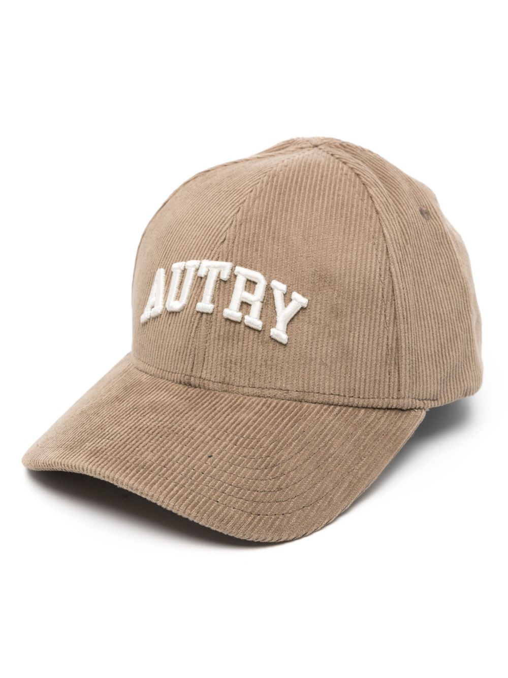 Autry logo刺绣棒球帽 - 褐色