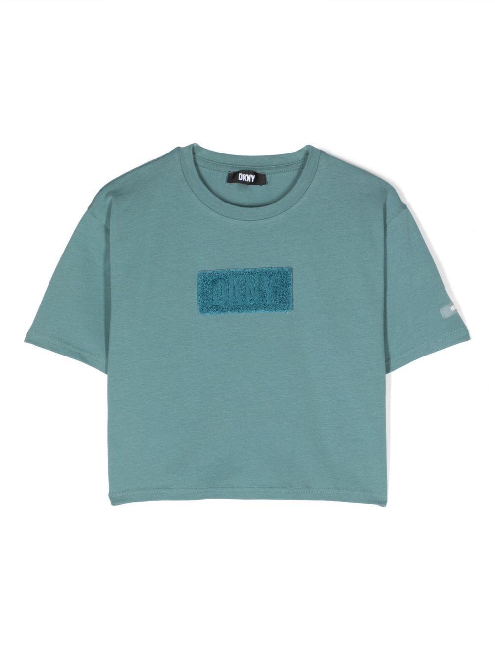 Dkny Kids 标贴短款T恤 - 蓝色