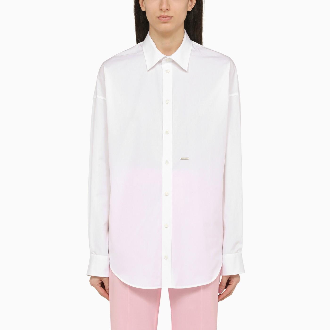 Dsquared2 White Cotton Bib Shirt