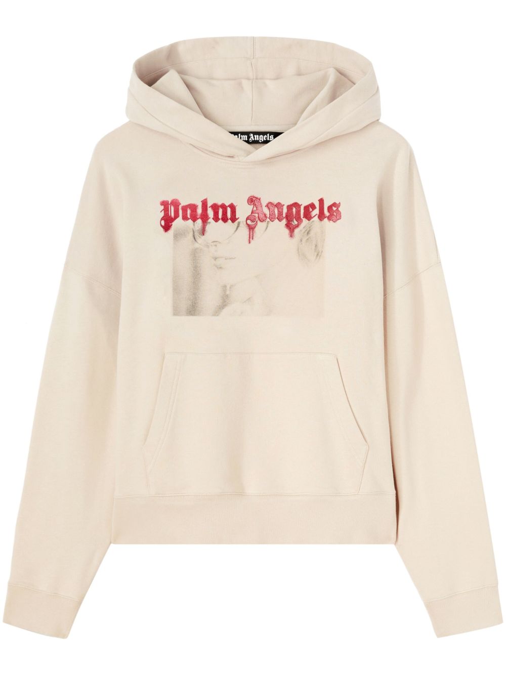Palm Angels 肖像印花棉连帽衫 - 中性色