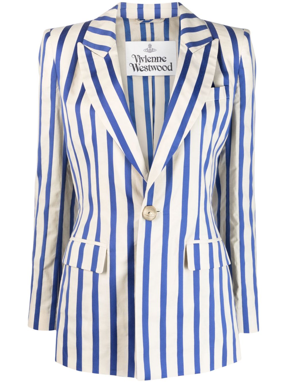 Vivienne Westwood 条纹棉西装夹克 - 中性色
