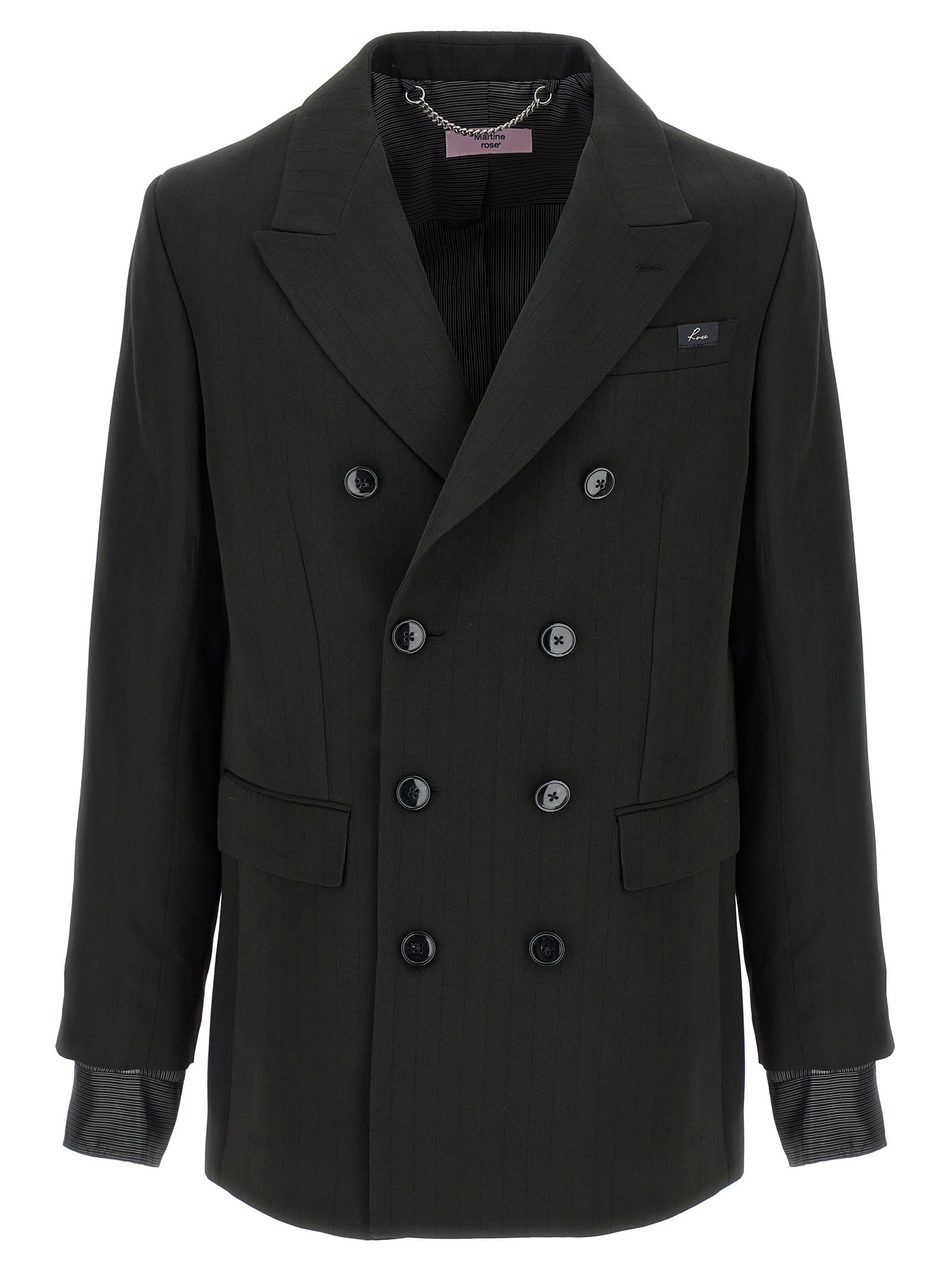 Martine Rose Striped Double-breasted Blazer
