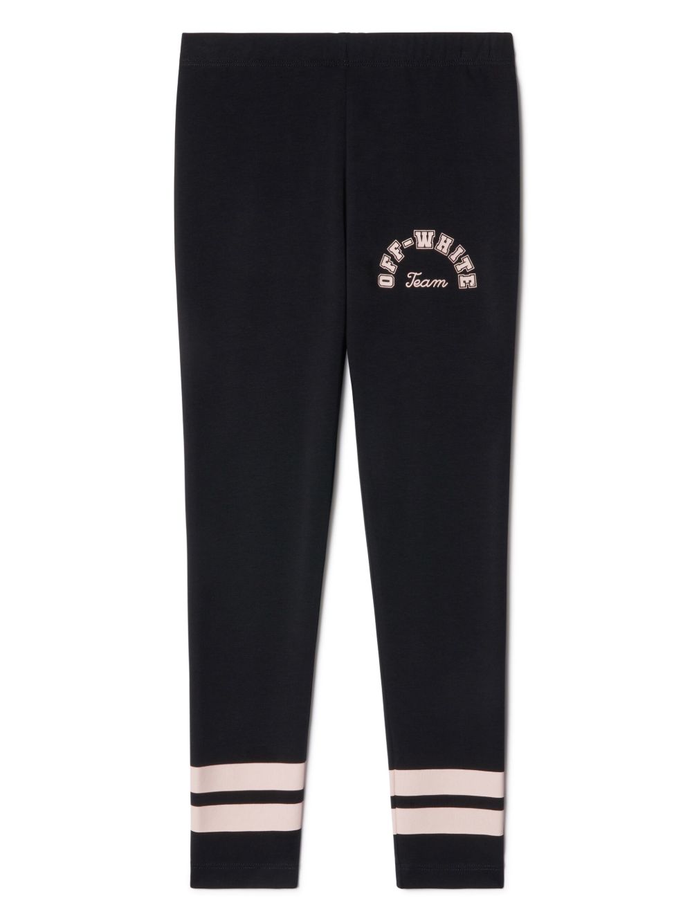 Off-White Kids Team 23 条纹细节打底裤 - 黑色
