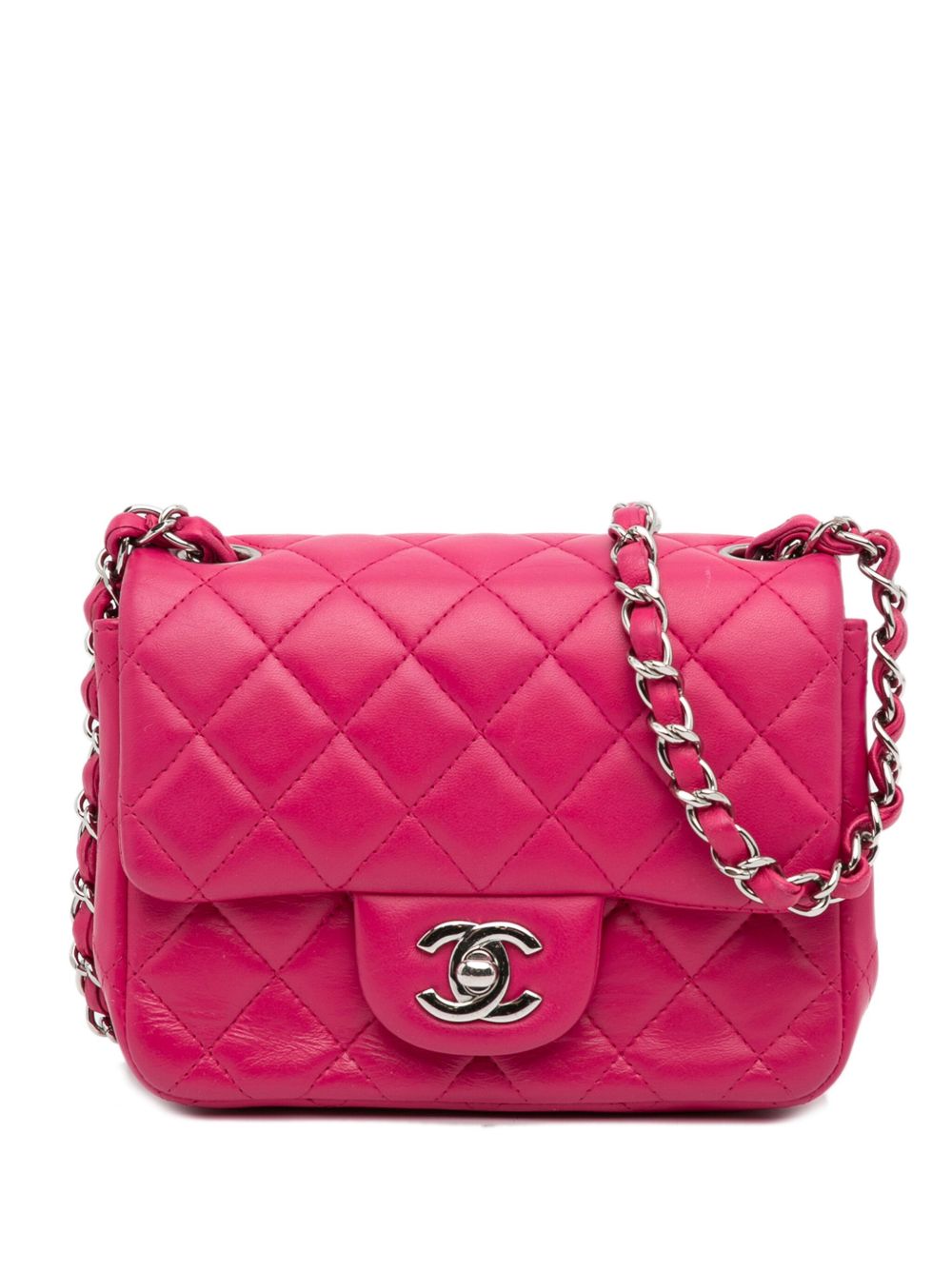 CHANEL Pre-Owned Classic 迷你单肩包（2014年典藏款） - 粉色