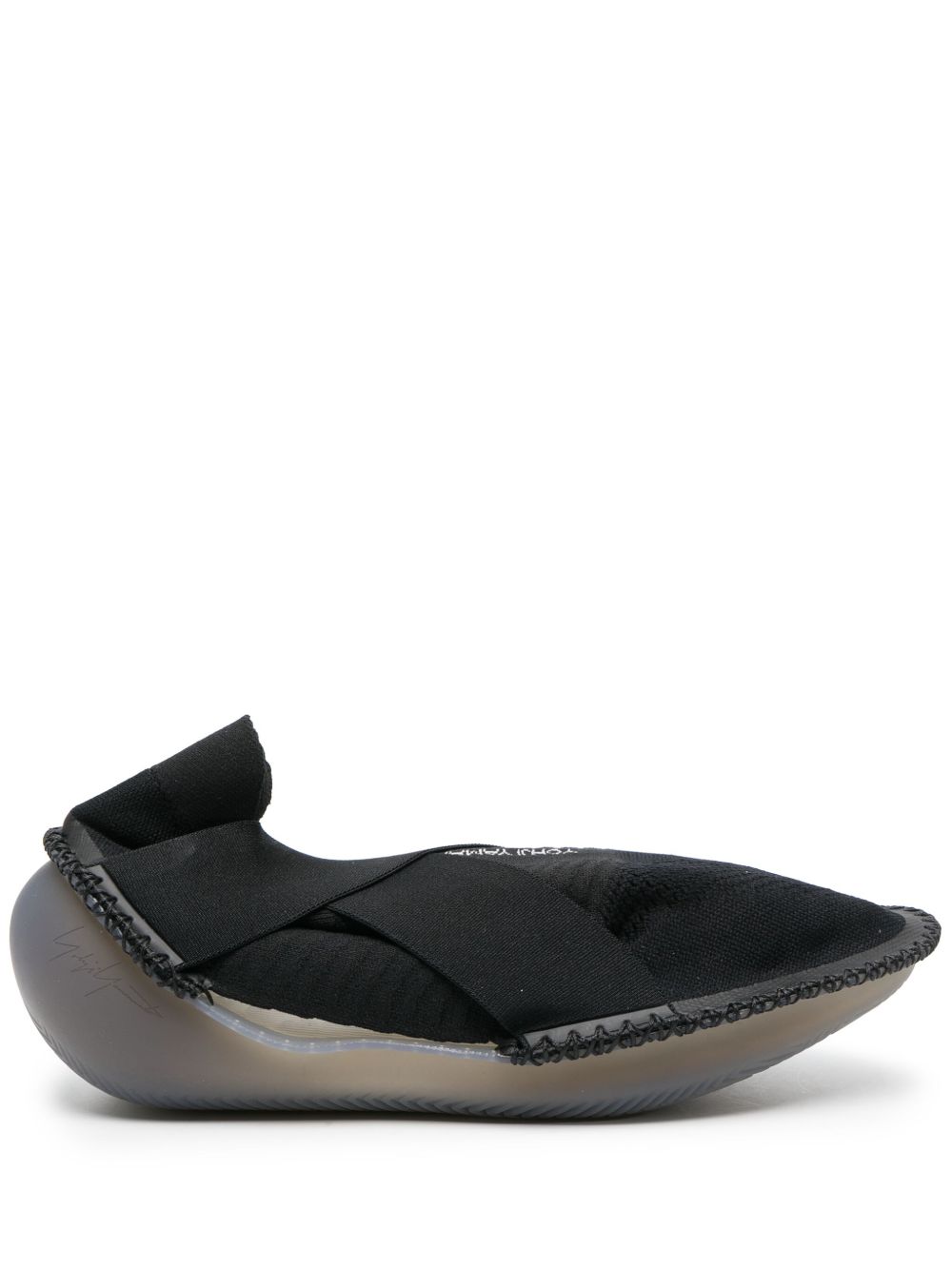Y-3 logo松紧带运动鞋 - 黑色