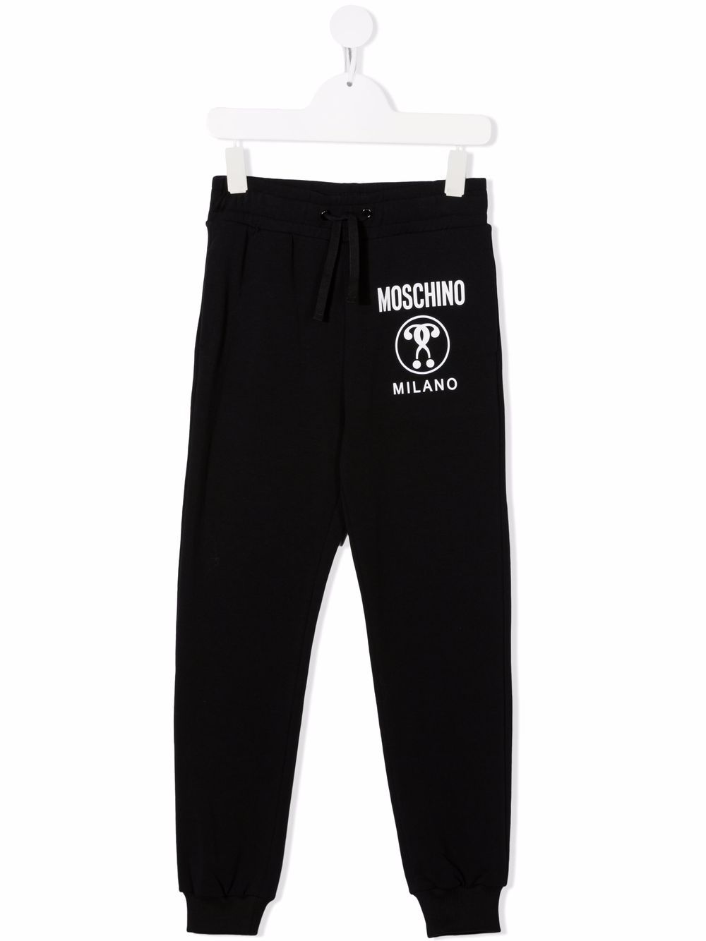 Moschino Kids 莫斯奇诺 logo运动裤 - 黑色