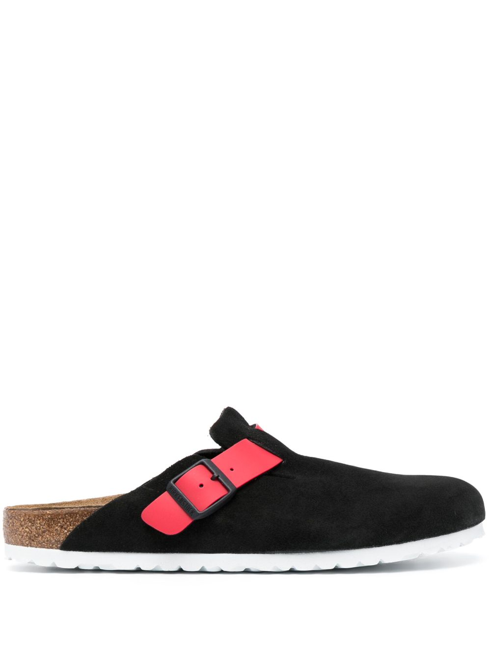 Birkenstock 1774 系列 Boston 绒面皮凉鞋 - 黑色