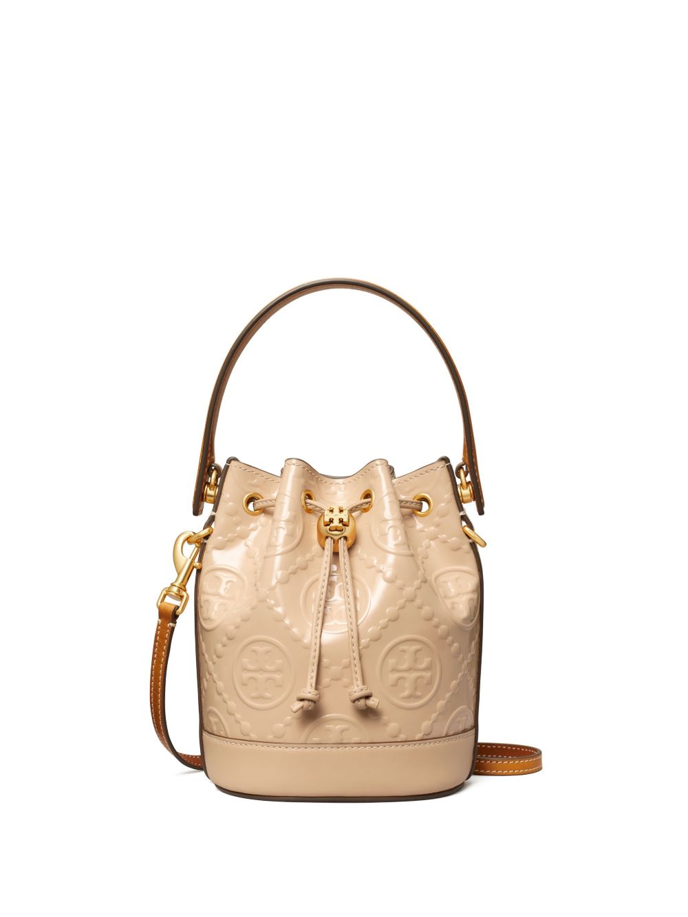 Tory Burch T Monogram 迷你水桶包 - 中性色