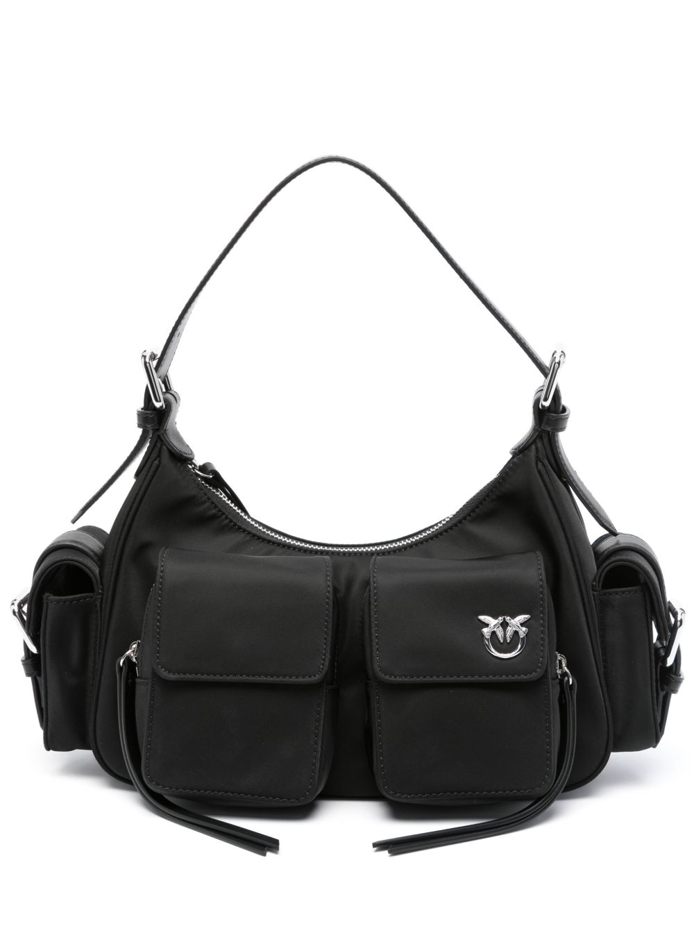 PINKO Cargo logo标牌单肩包 - 黑色